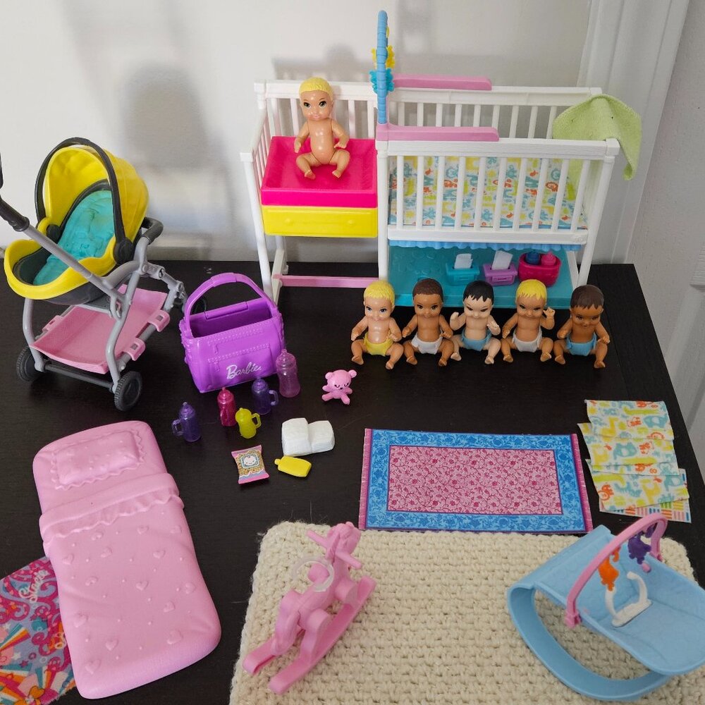 Barbie Nursery with Babies and accessories